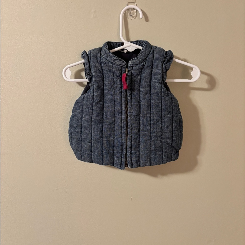 Tea Collection Blue Quilted Vest for Kids
